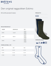 Load image into Gallery viewer, Raggsokk 80% ull, str. 32 - 48
